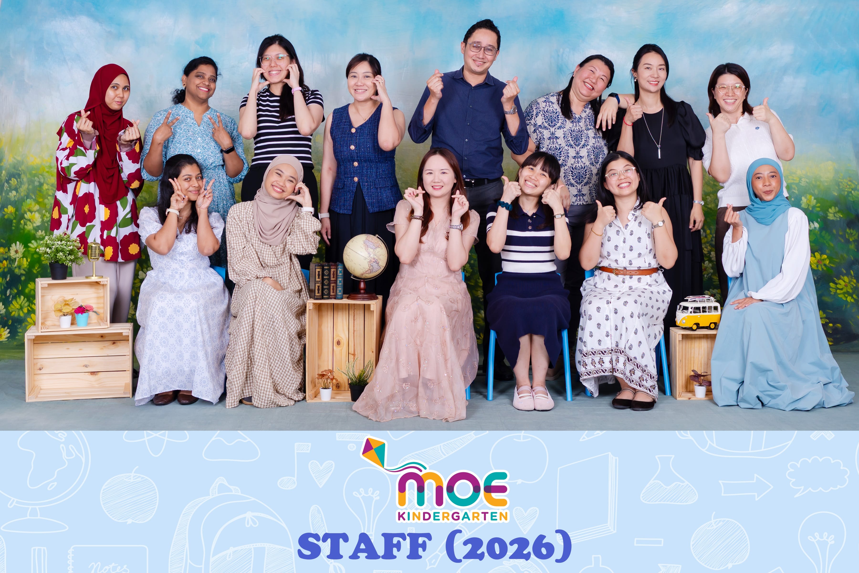 Informal picture of Principal and MK staff